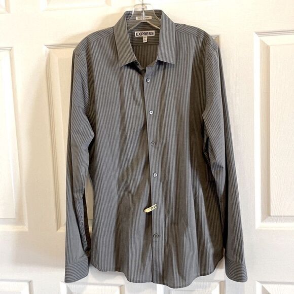 Express Extra Slim Fit Buttons up Long Sleeve Dress Shirt - Picture 1 of 5